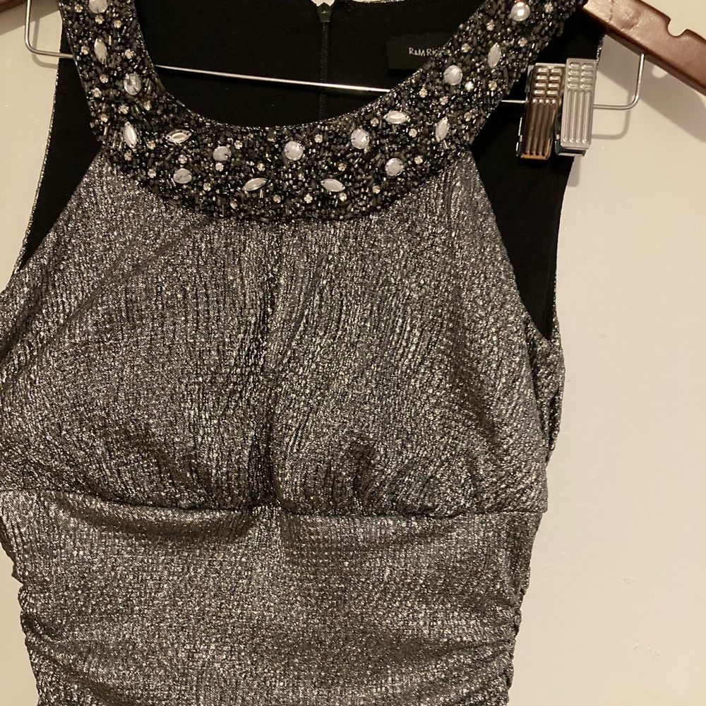 Silver shimmer gown size 6